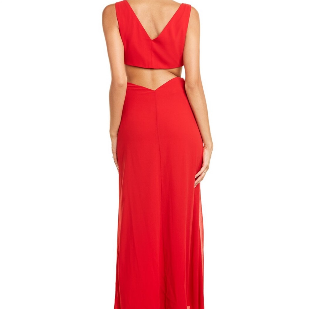 Frame & Partners floor length red dress